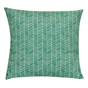 Green and White Chevron Pillows - 4